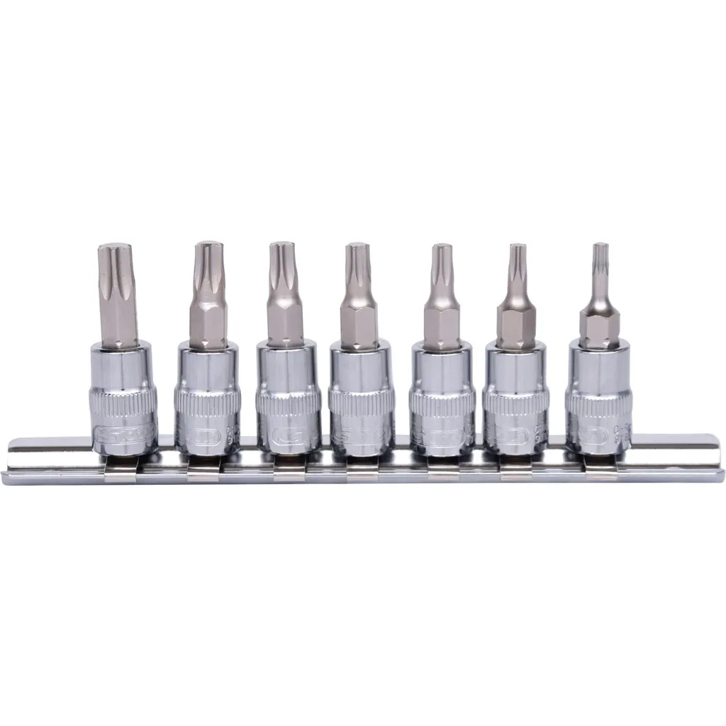 1/4" CHROMEPLUS BITDOPSLEUTELSET TORX, 7DLG, T10T40