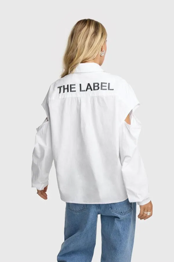 Alix The Label  Ladies woven cut out poplin blouse 