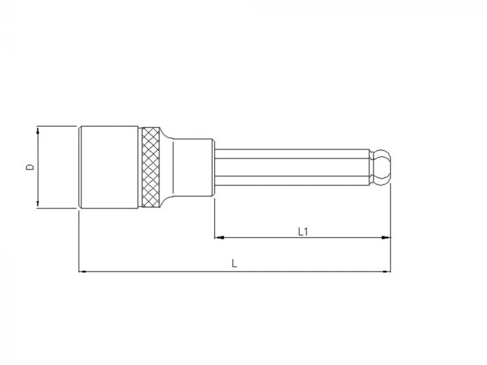 Bitdop inbus lang 1/2 " 14 mm