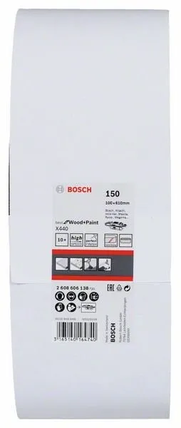 BOSCH 10DELIGE SCHUURBANDENSET X440 100 X 610 MM, 150 2608606138