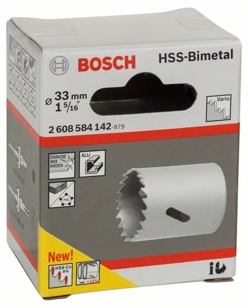 BOSCH HSSBIMETAAL PERFORATOR VOOR STANDAARD ADAPTER 33 MM, 1 5/16