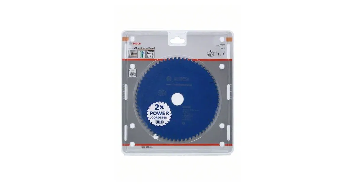 BOSCH Zaagblad voor accuzagen; Expert voor Gelamineerd Paneel 210x30x2,1/1,4x66T 2608644551