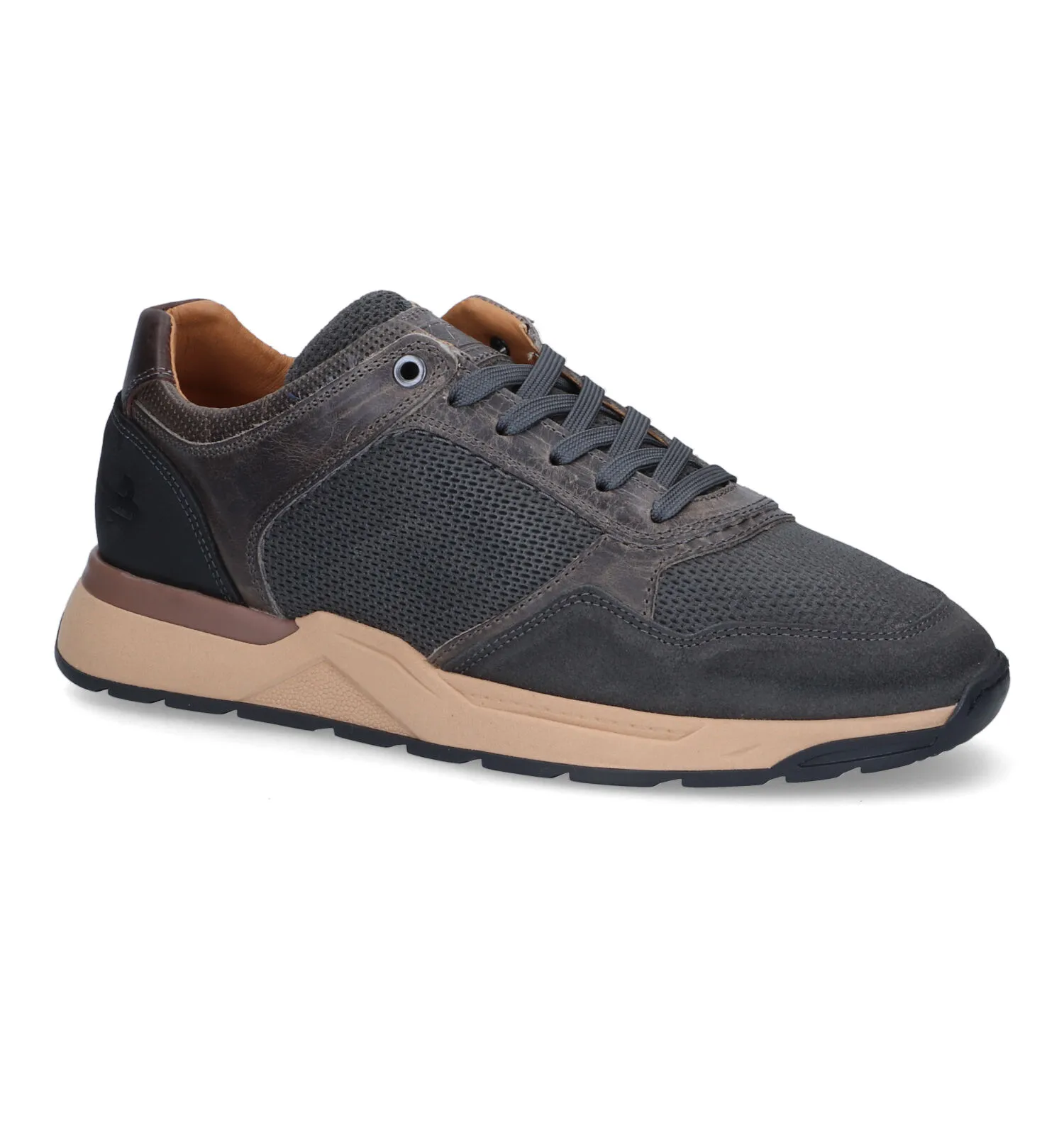 Bullboxer Veterschoenen grijs