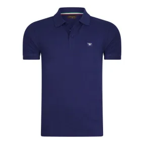 Cappuccino Italia polo plain pique heren navy 