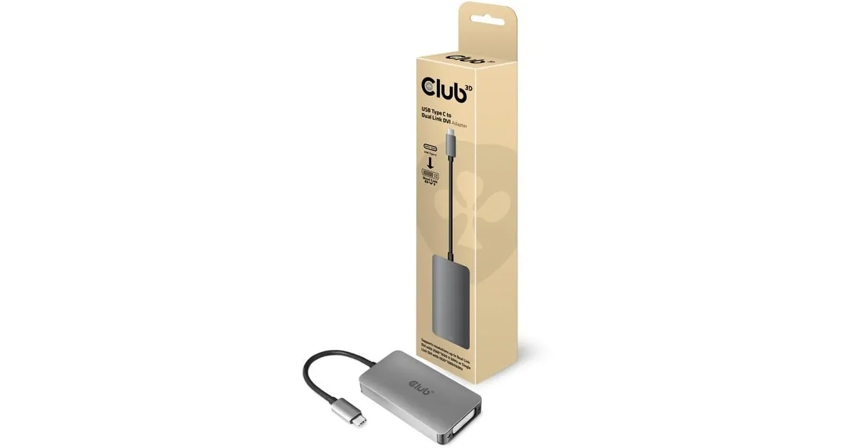 CLUB 3D USB TYPE C TO DVII DUAL LINK ACTIVE ADAPTER (GRIJS, CAC1510)