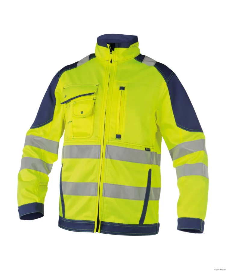 DASSY® ORLANDO HOGE ZICHTBAARHEIDSVEST FLUORGEEL/MARINEBLAUW MAAT L