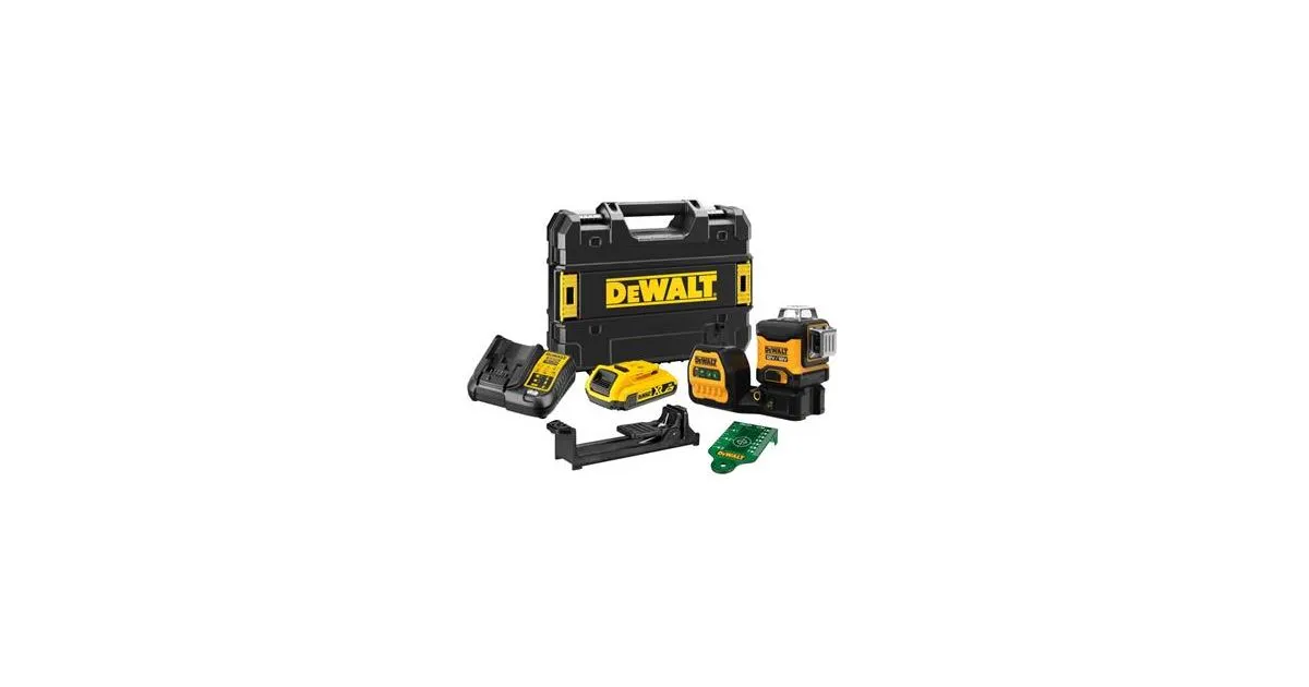 DEWALT SET DCD701 BOORSCHROEVENDRAAIER + DCE089 KRUISLASER GROEN 12V 2,0 AH LIION IN KOFFER TSTAK DCK212D2T