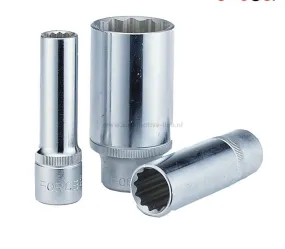 FORCE Doppen lang 1/2″ (12-kant) SAE – diverse maten