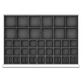 GARANT GridLine easyPick onderdelenbakken-assortiment, 36×24G, Lades met fronthoogte / type: 50/1