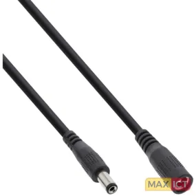 InLine 26855B electriciteitssnoer Zwart 0,5 m Type A (5.5 mm, 2.1 mm)