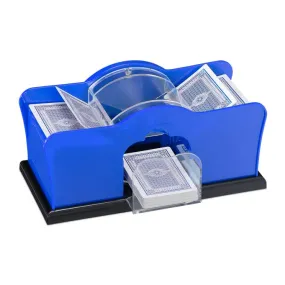 Kaartenschudmachine handmatig blauw