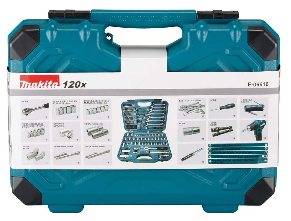MAKITA HANDGEREEDSCHAPSET 120DELIG IN KOFFER
