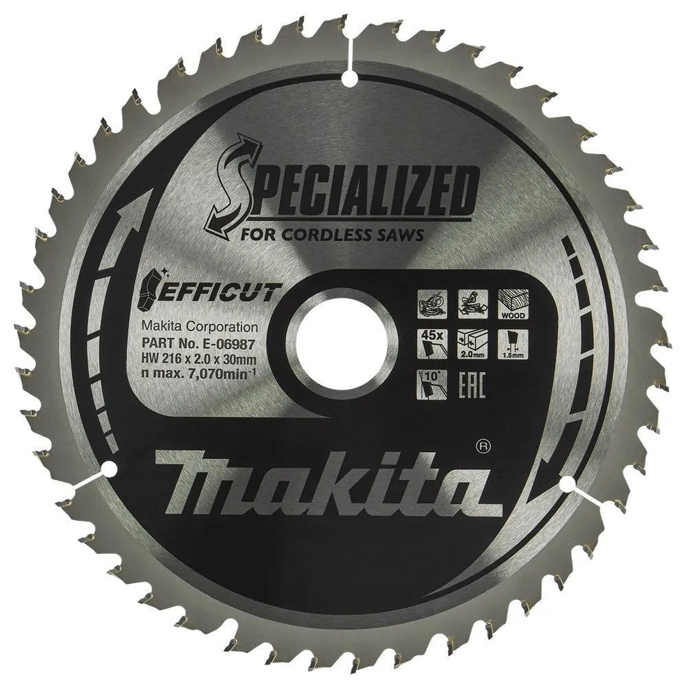 MAKITA ZAAGB EFFICUT 216X30X2 45T 10G  E06987