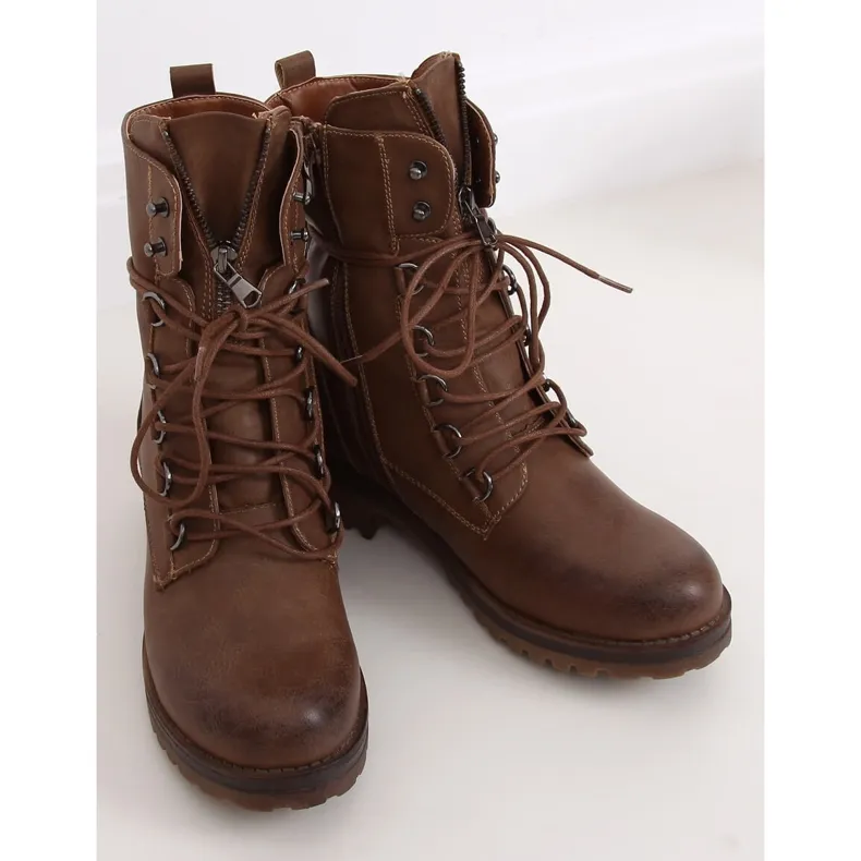 MILITAIRE BRUINE LAARZEN ARBEIDER BZ66017KB KHAKI