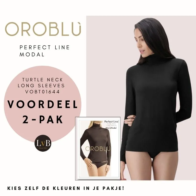 OROBLU – PERFECT LINE MODAL – TURTLE NECK LONG SLEEVE  (VOORDEEL 2PAK)