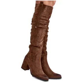PL4 Suède overknee laarzen La.Fi 270065KH-SU Donkerbruin
