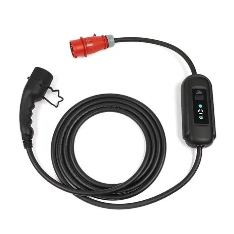 PREMIUM INSTELBARE MOBIELE LADER/LAADKABEL STOPCONTACT TYPE 2 3FASE 8A16A 5,5KW11KW VOOR MG MARVEL R