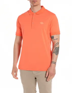 Replay Polo REGULAR PIECE DYED HEAVY JERSEY  CORAL PINK (M6548 .000.23070 - 051)