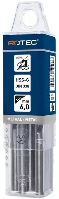 ROTEC HSSG SPIRAALBOOR, DIN 338, TYPE N, D2=13, ø19,0  PER STUK
