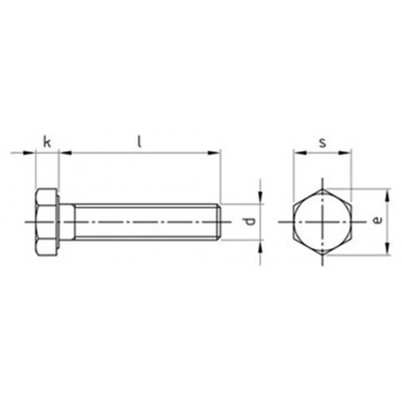 TAPBOUT DIN933 M6X50MM RVS A2  100 STUKS